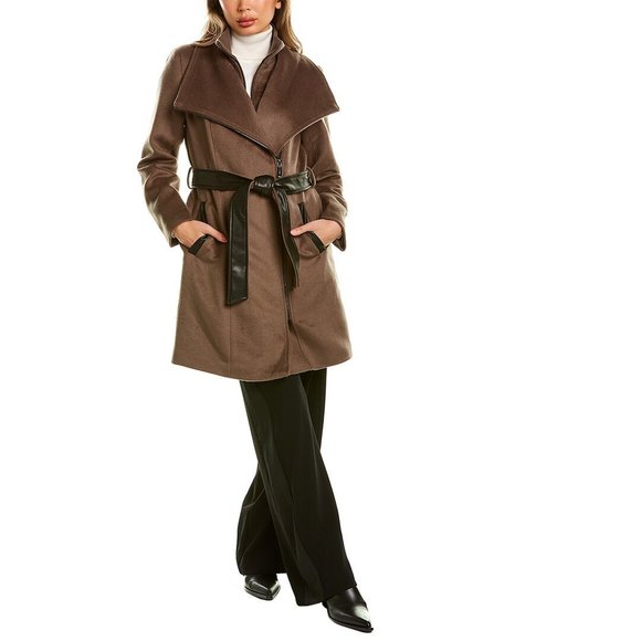 Vince Camuto Belted Medium Wool-Blend Coat - Picture 3 of 6